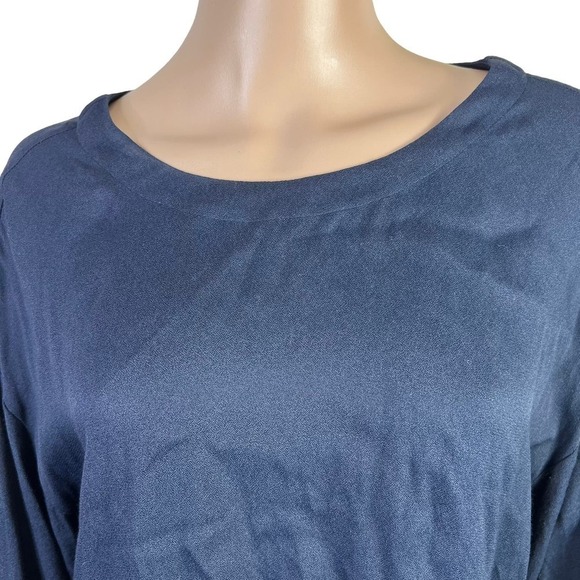 Frame Denim Women Blouse tie in back Blue Navy Size s - Picture 3 of 8